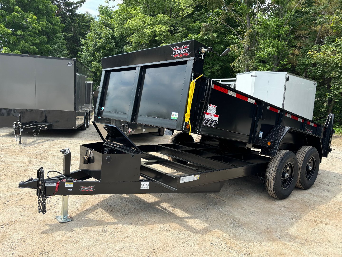 New 2025 Force 7X14 Dump Trailer/ Scissor Hoist/ Tarp Kit/ 14k GVW